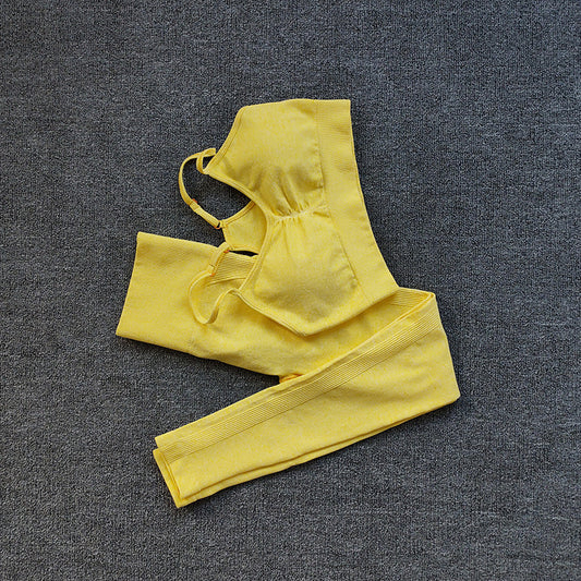 Damen Sportliches Crop Top- und Leggings-Set mit atmungsaktivem Material Stalluxe