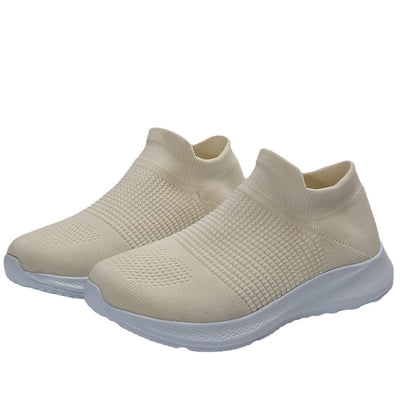 Damen atmungsaktive Slip-On Sneakers mit flexiblem Strick-Obermaterial Stalluxe