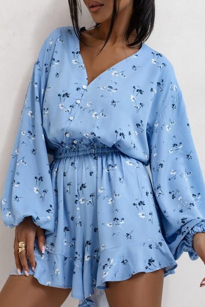 Damen Blusenkleid mit elastischer Taille und Volants Stalluxe