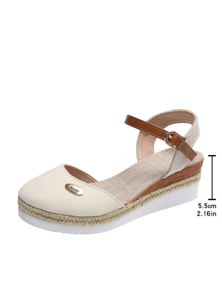 Damen Wedge-Sandaletten mit elegantem Riemen und komfortablem Fußbett Stalluxe