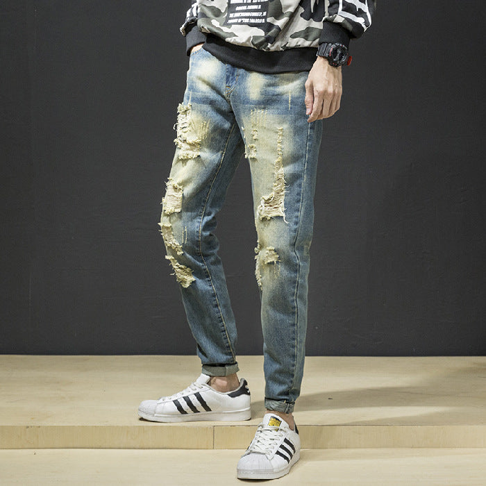 Herren Ripped Slim Fit Jeans im lässigen Streetstyle Stalluxe