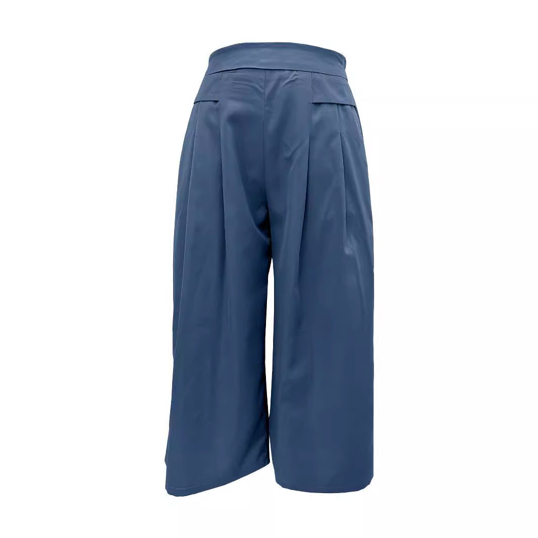Damen Weite Culotte mit eleganten Falten und praktischen Taschen Stalluxe