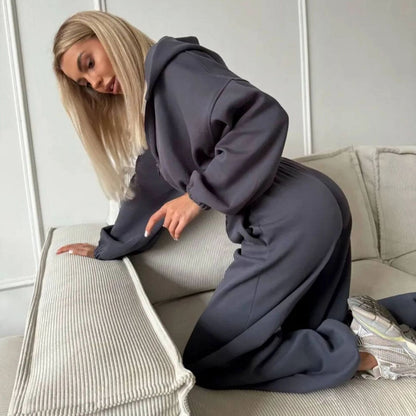 Damencoole Sweatjacke mit weitem Schnitt und lässigen Hosen Stalluxe