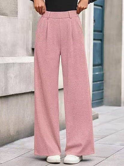 Damen Weite Stoffhose mit hochgezogenem Taillenbund und praktischen Eingrifftaschen Stalluxe