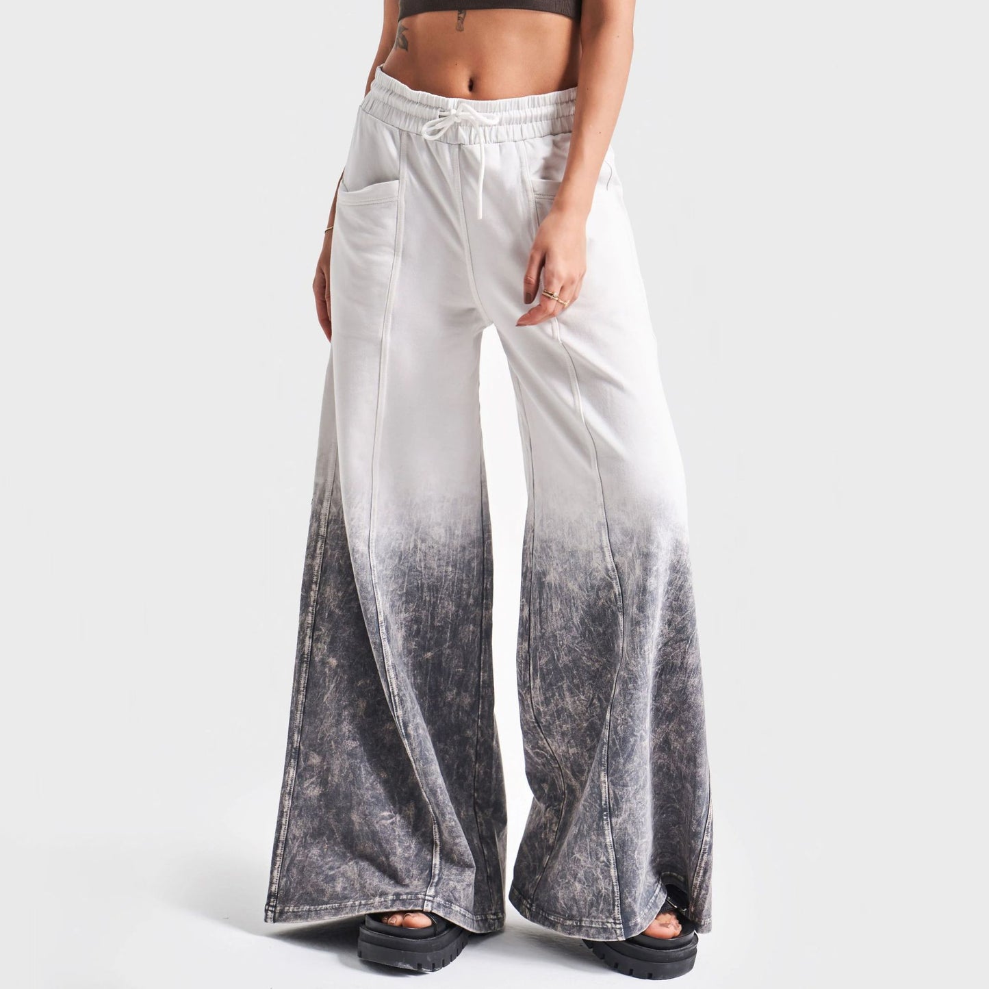 Damen Weitgeschnittene Freizeithose mit einzigartigem Ombre-Effekt Stalluxe