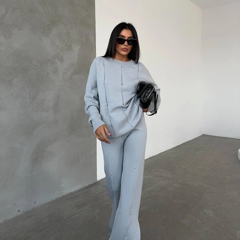 Damen Cozy Strickanzug mit modernem Schnitt und dezenten Akzenten Stalluxe