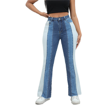 Damen High-Waist Bootcut Jeans mit zwei verschiedenen Waschungen Stalluxe