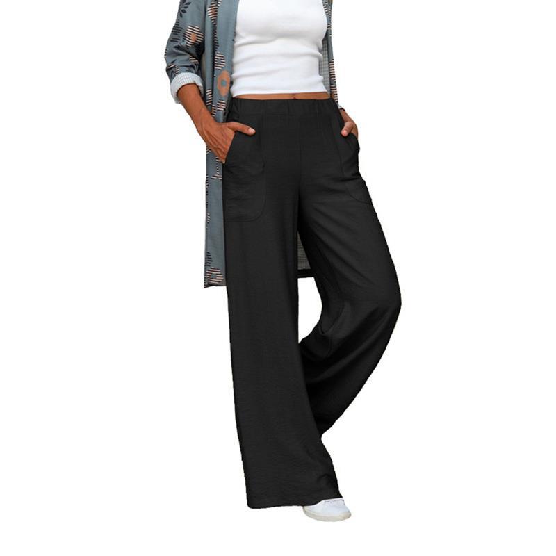 Damen Weite Freizeithose mit elastischem Bund und praktischen Seitentaschen Stalluxe