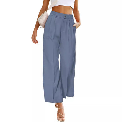 Damen Weit geschnittene Hochbundhose mit Falten und eleganter Passform Stalluxe