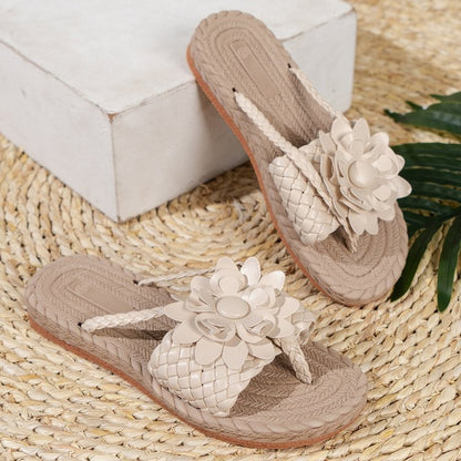 Damen Blumenschmuck-Sandaletten mit komfortabler Fußbett-Technologie Stalluxe