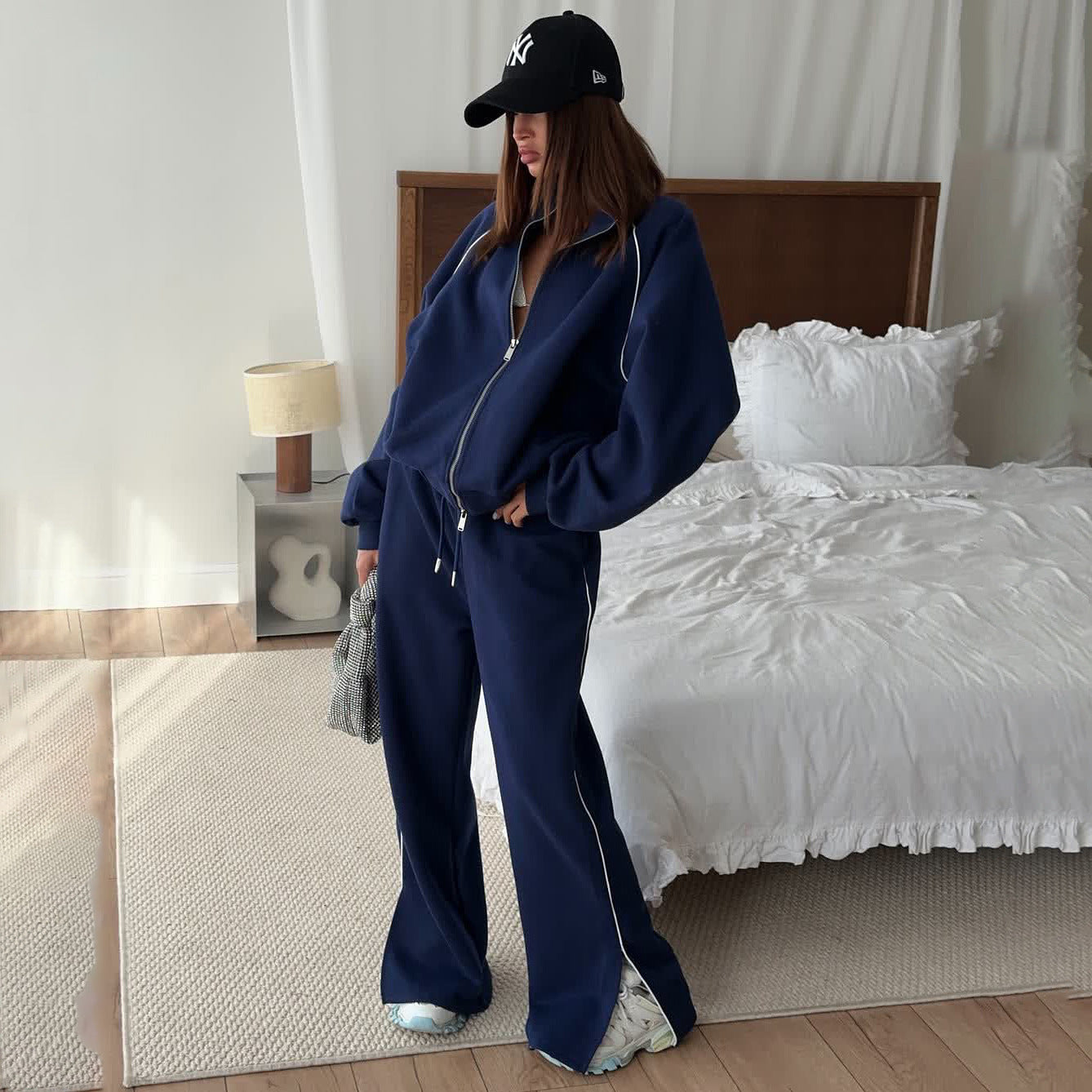 Damen Sportliche Sweatjacke und Jogginghose-Set Stalluxe