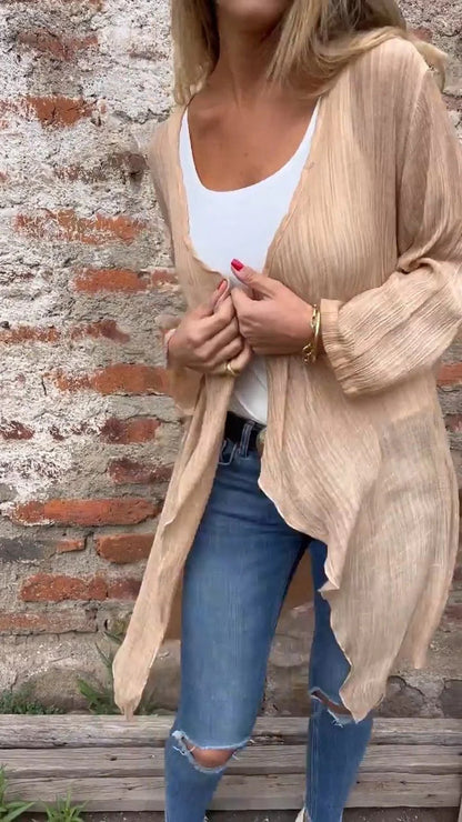 Damen lässige Langarmjacke aus luftiger Sommerqualität Stalluxe