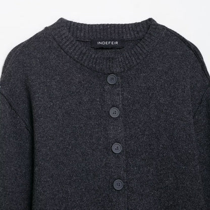 Damen kuschelige Strickjacke mit eleganten Kontrastärmeln Stalluxe