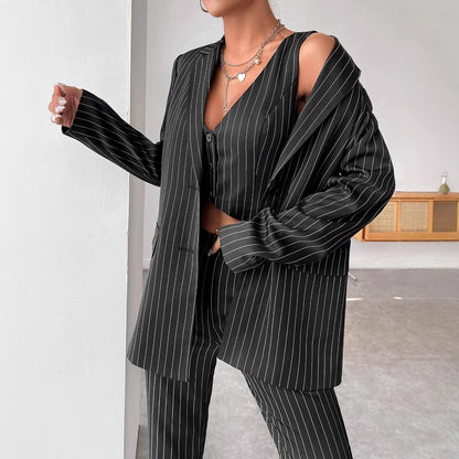Damen Übergroßer Streifenblazer Stalluxe