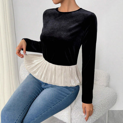 Damen Exklusive Bluse mit plissierter Taillierung Stalluxe