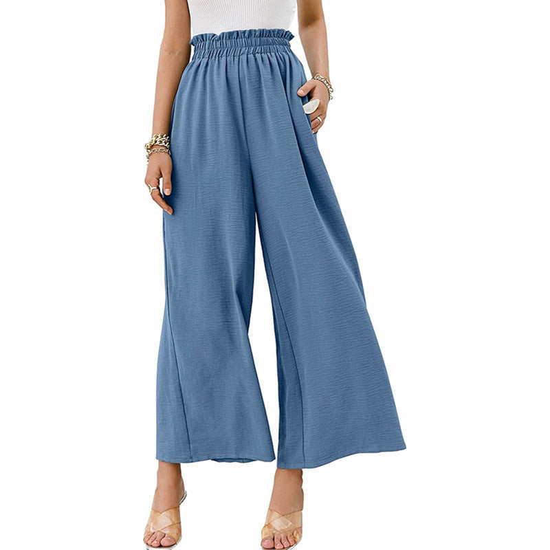 Damen Culotte-Hosen mit weitem Bein und elastischem Bund Stalluxe