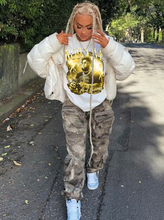 Damen Sweatshirt mit stylischem Druckdesign Stalluxe