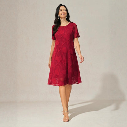 Damen Chic fließendes Kleid mit floralem Transparenzdesign Stalluxe