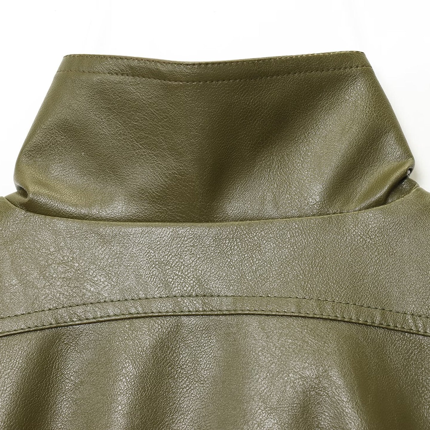 Damen modische cropped Bikerjacke mit Schulterklappen und großen Taschen Stalluxe