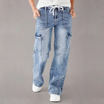 Damen Cargo-Jeans mit lässigem Schnitt und praktischen Taschen Stalluxe