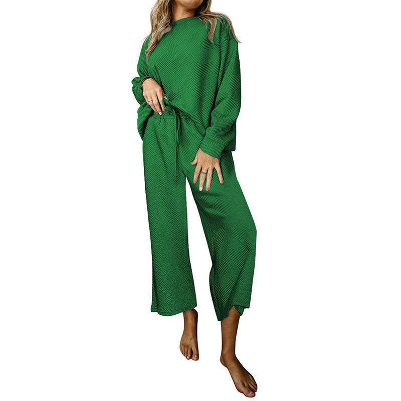 Damen Lounge-Outfit mit elegantem Strukturmuster Stalluxe