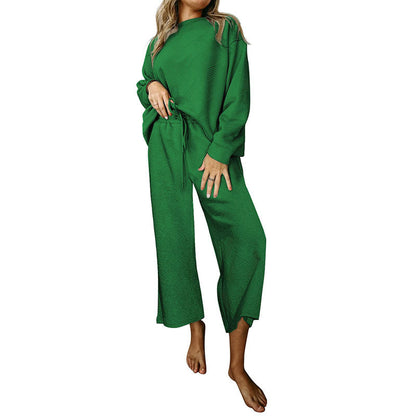 Damen Lounge-Outfit mit elegantem Strukturmuster Stalluxe