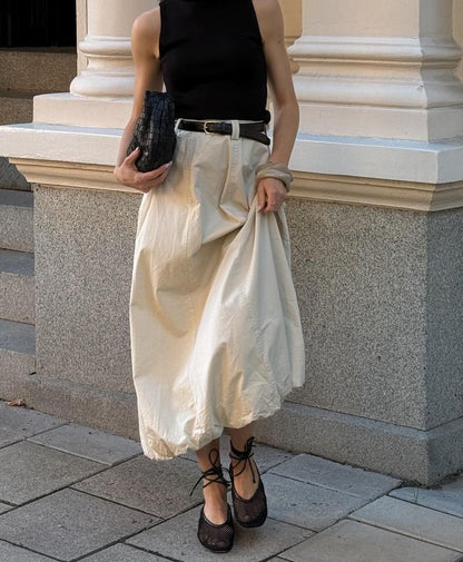 Damen elegante, luftige Midi-Rock Stalluxe