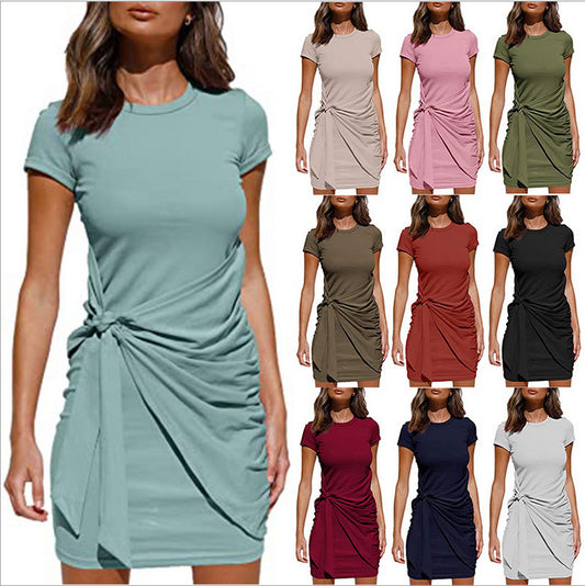 Damen Sommerliches Wickelkleid mit verspieltem Design und dekorativem Taillengürtel Stalluxe
