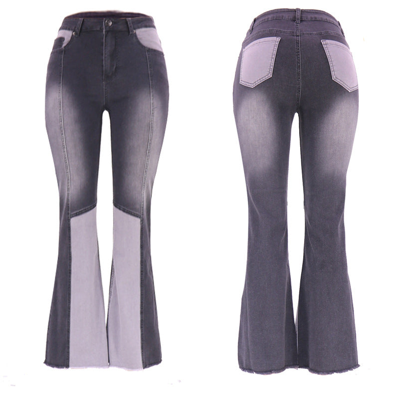 Damen Bootcut Jeans im modernen Colorblock-Design Stalluxe