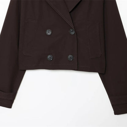 Damen Modische Kurzjacke im doppelten Knopfdesign Stalluxe