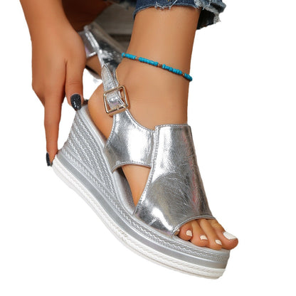 Damen Wedge-Sandalen mit elegantem Riemen-Design und komfortablem Fußbett Stalluxe