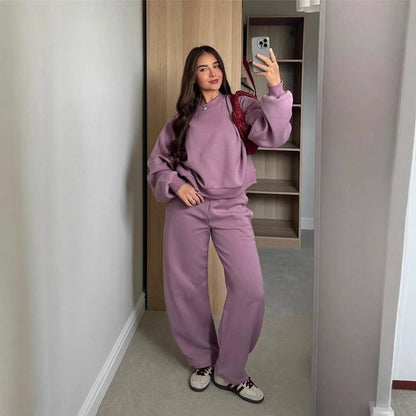 Damen lässiger Sweatsuit aus hochwertigem Baumwollmix Stalluxe