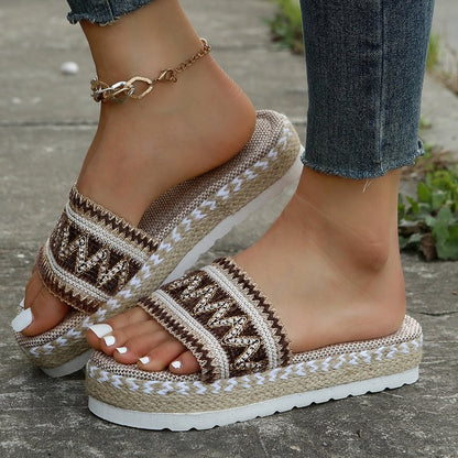 Damen Espadrilles mit modischem Textil-Obermaterial und komfortabler Sohle Stalluxe