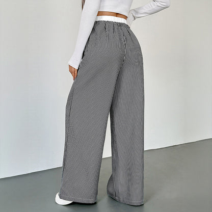 Damen Schneiderhose mit weitem Bein und elastischem Bund Stalluxe