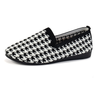 Damen Slip-On Sneakers mit innovativem Hahnentrittmuster und flexiblem Fußbett Stalluxe