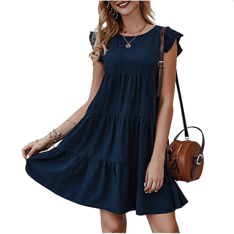 Damen Oversized Sommerkleid mit Rüschendetails Stalluxe