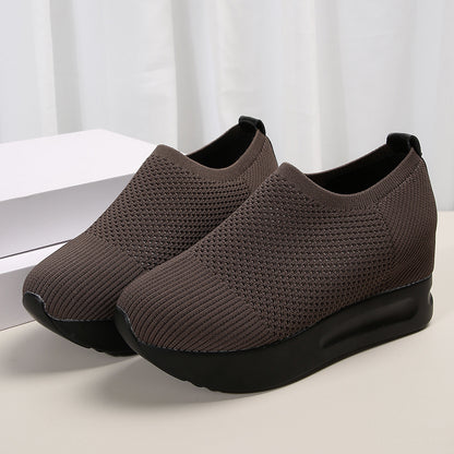 Damen atmungsaktive Wedge Sneakers Stalluxe
