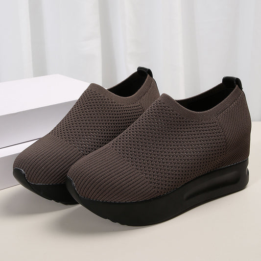 Damen atmungsaktive Wedge Sneakers Stalluxe
