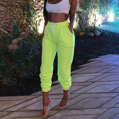 Damen Bequeme Sweatpants mit elastischem Bund und Kordelzug Stalluxe
