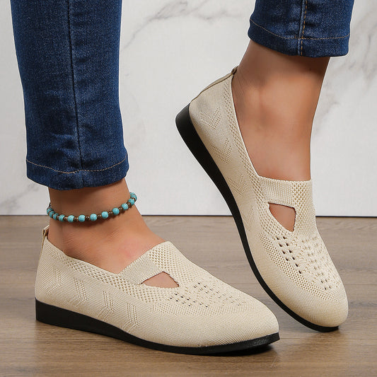 Damen atmungsaktive Slip-On Schuhe mit elastischem Obermaterial und rutschfester Sohle Stalluxe