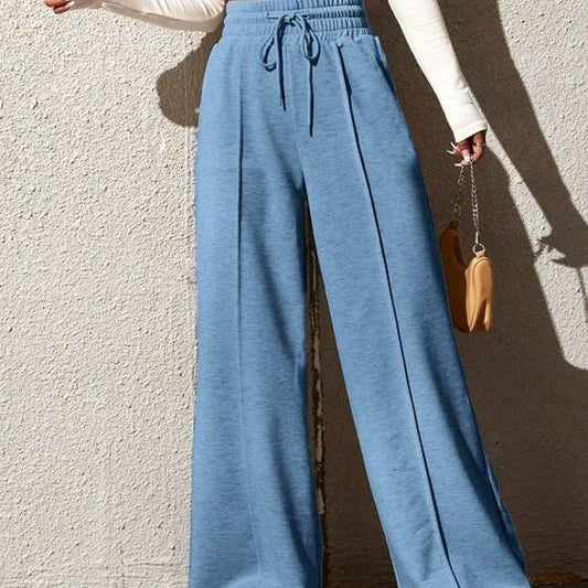 Damen Weit geschnittene Freizeithose mit elastischem Bund und praktischen Taschen Stalluxe