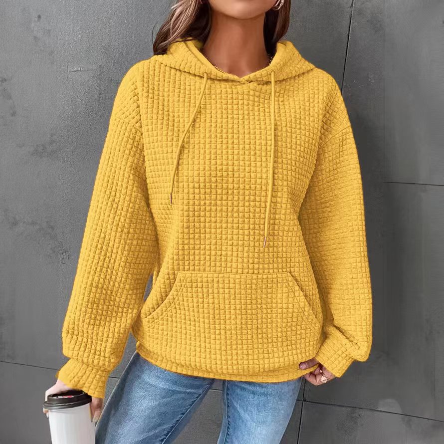 Damen luftiger Hoodie mit strukturiertem Gewebe und Kapuze Stalluxe