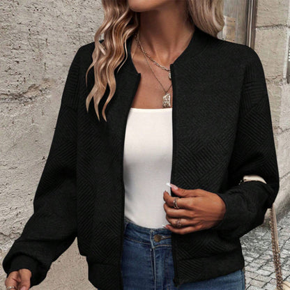 Damen leichte Bomberjacke mit gestepptem Design und praktischen Taschen Stalluxe