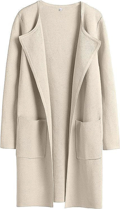 Damen Strickmantel mit lässigem Schnitt und praktischen Taschen Stalluxe