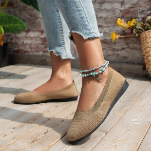 Damen elegante und bequeme Ballerinas mit atmungsaktivem Obermaterial Stalluxe