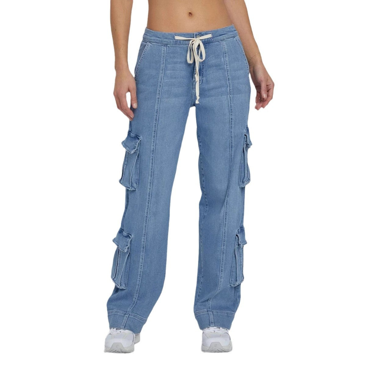 Damen Cargo-Jeans mit weiten Beinen und praktischen Taschen Stalluxe