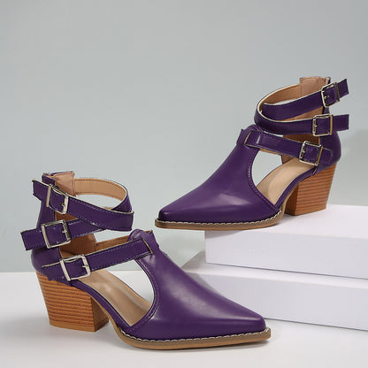 Damen Elegante Ankle Boots mit verstellbaren Riemen Stalluxe