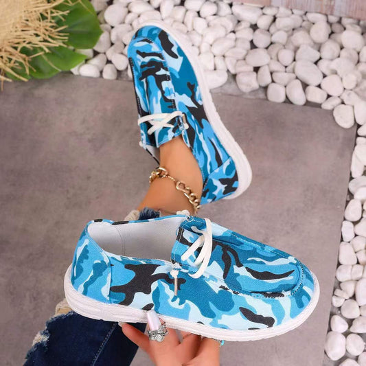 Damen komfortable Sneaker im Camouflage-Design Stalluxe