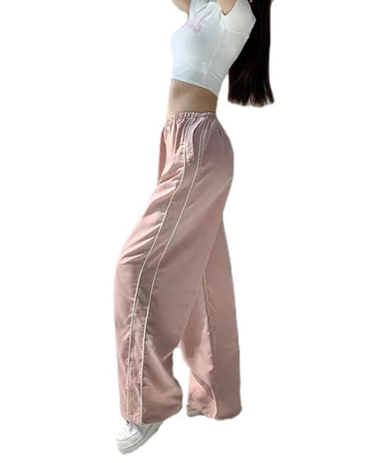 Damen elegante Sporthose mit weitem Schnitt und elastischem Bund Stalluxe
