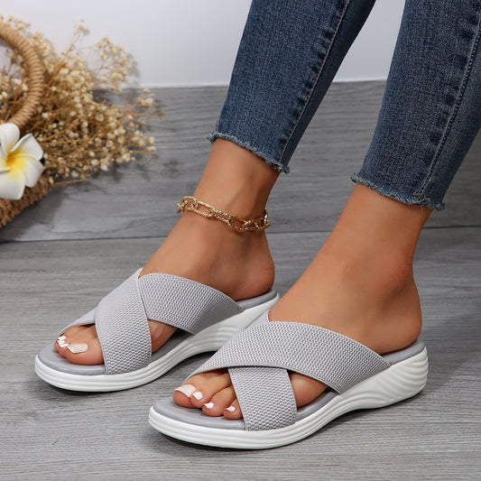 Damen stylische Wellness-Sandalen mit gepolsterter Sohle Stalluxe